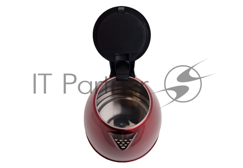 Чайник Centek CT-1068 RED (красный) металл 2л, 2000W, хромированная вставка на крышке