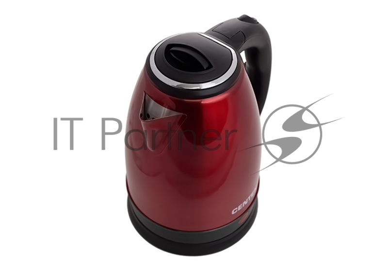 Чайник Centek CT-1068 RED (красный) металл 2л, 2000W, хромированная вставка на крышке