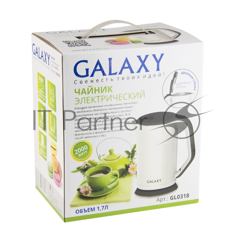 Чайник электрический Galaxy GL 0318 (белый)