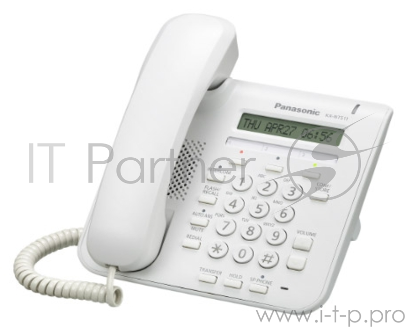 Телефон IP Panasonic KX-NT511PRUW белый