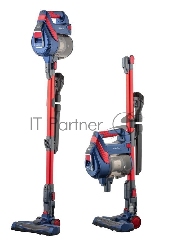 Пылесос Hyundai H-VCH06 (синий)Тип: Вертикальный (беспроводной) Мощность, Вт: 120 Тип пылесборника: Контейнер циклонного типа Мощность всасывания, Вт: 20 Емкость пылесборника, л: 0.7 Вертикальное хранение: Да Внешний фильтр: Электростатический Моторн