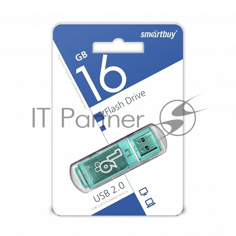USB2.0 16Gb Smart Buy Glossy series Green