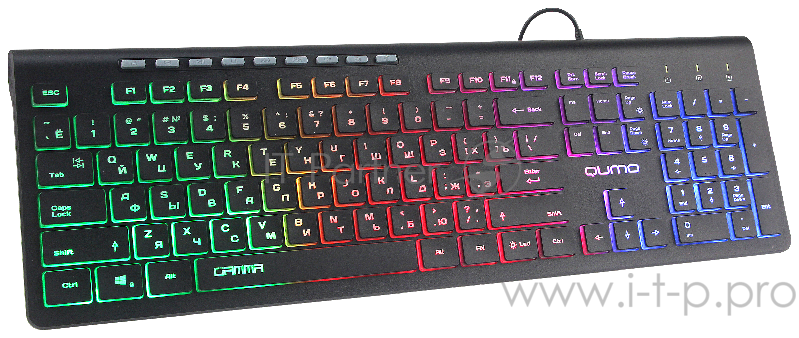 Клавиатура Qumo Gamma K36, проводная,104 + 9 кл., офис, радужная подсветка