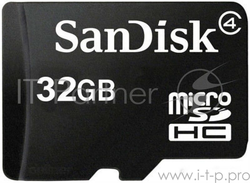 Карта памяти 32ГБ SanDisk Mobile SDSDQM-032G-B35A microSD HC Class4 + адаптер