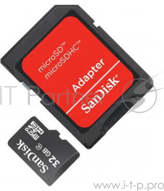 Карта памяти 32ГБ SanDisk Mobile SDSDQM-032G-B35A microSD HC Class4 + адаптер