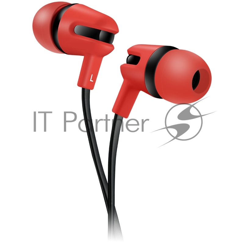 Гарнитура CANYON длина шнура 1.2m flat cable, Red,