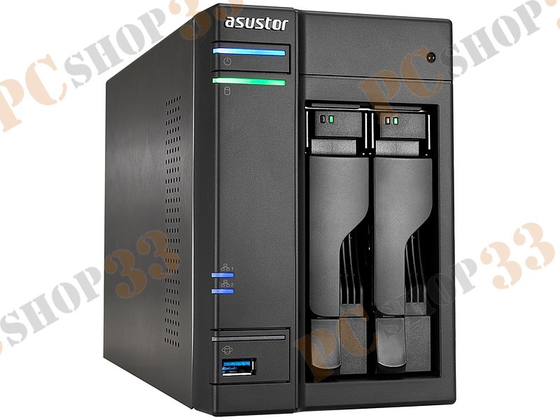 Сетевое хранилище данных (NAS) ASUSTOR AS6302T для 2x3.5 SATA HDD (LAN)