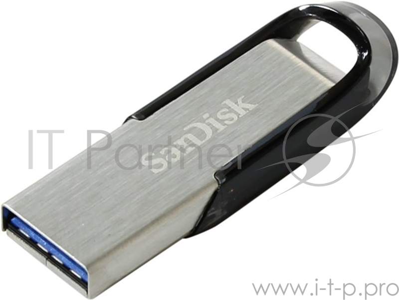Накопитель USB flash 128ГБ SanDisk Ultra Flair, серебр.-черный (USB3.0)