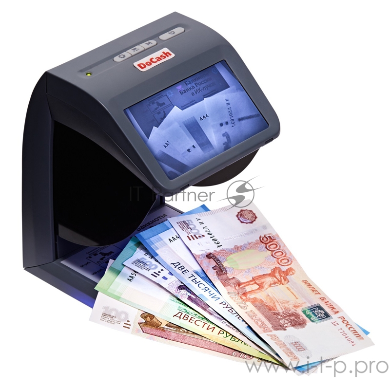 Детектор банкнот DoCash mini IR/UV/AS просмотровый мультивалюта
