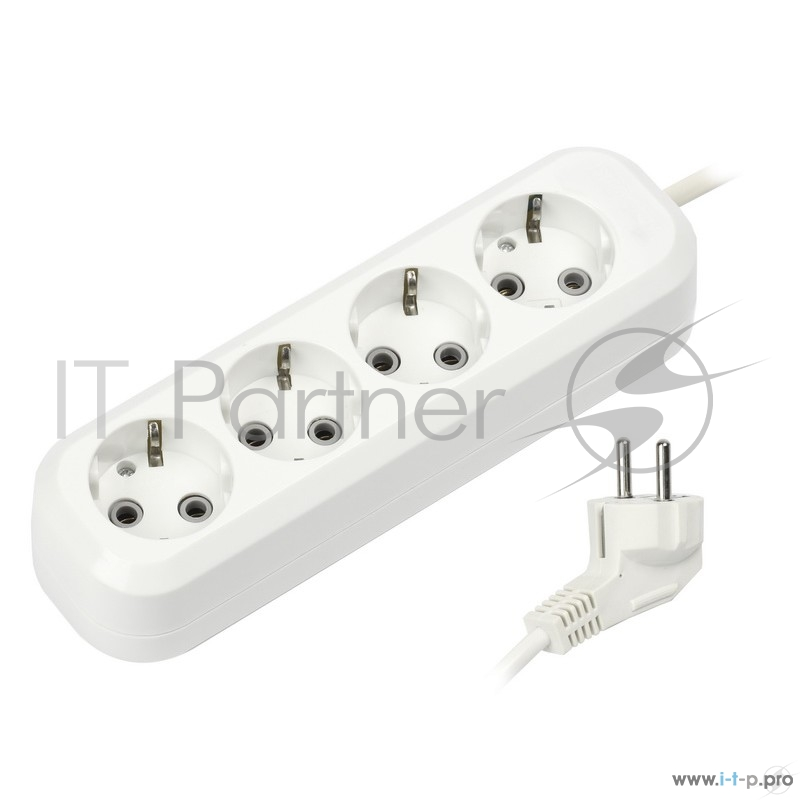 Удлинители бытовые, Сетевые фильтры, Тройники Smartbuy SBE-16-4-05-Z Удлинитель 4 гнезда 5 метра 110А/3,5кВт с заземлением ПВС 3х1мм2