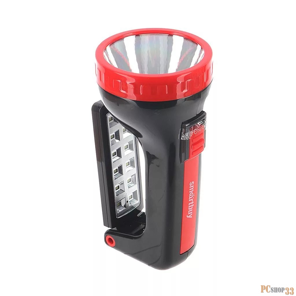Smartbuy Фонари Smartbuy SBF-303-K Аккумуляторный светодиодный фонарь-прожектор 2 в 1 1W+12 SMD, черный