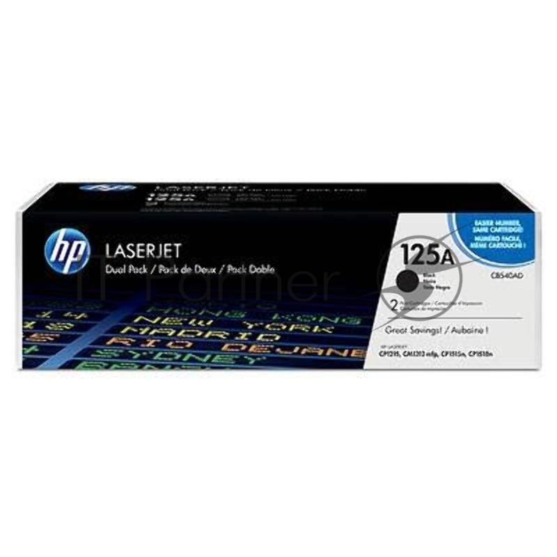 Тонер-картридж HP CB540AD черный двойная упаковка для CLJ CP1215/CP1515/CP1518 2 х 2200стр.