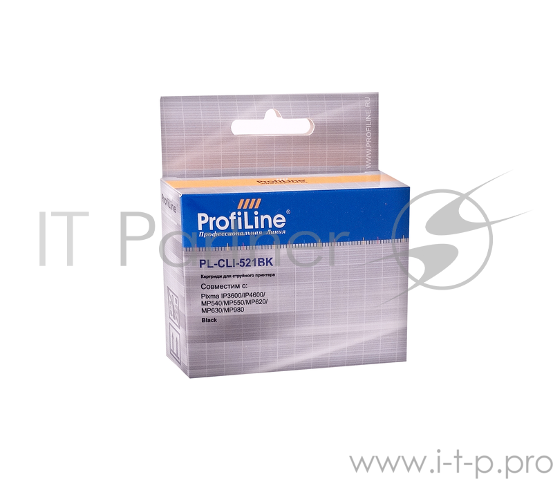 Картридж PL-CLI-521BK для принтеров Canon Pixma Ip3600/IP4600/MP540/MP620/MP63 с чипом водн ProfiLine
