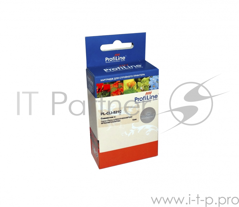Картридж PL-CLI-521C для принтеров Canon Pixma IP3600/IP4600/MP540/MP550/MP62 с чипом водн ProfiLine