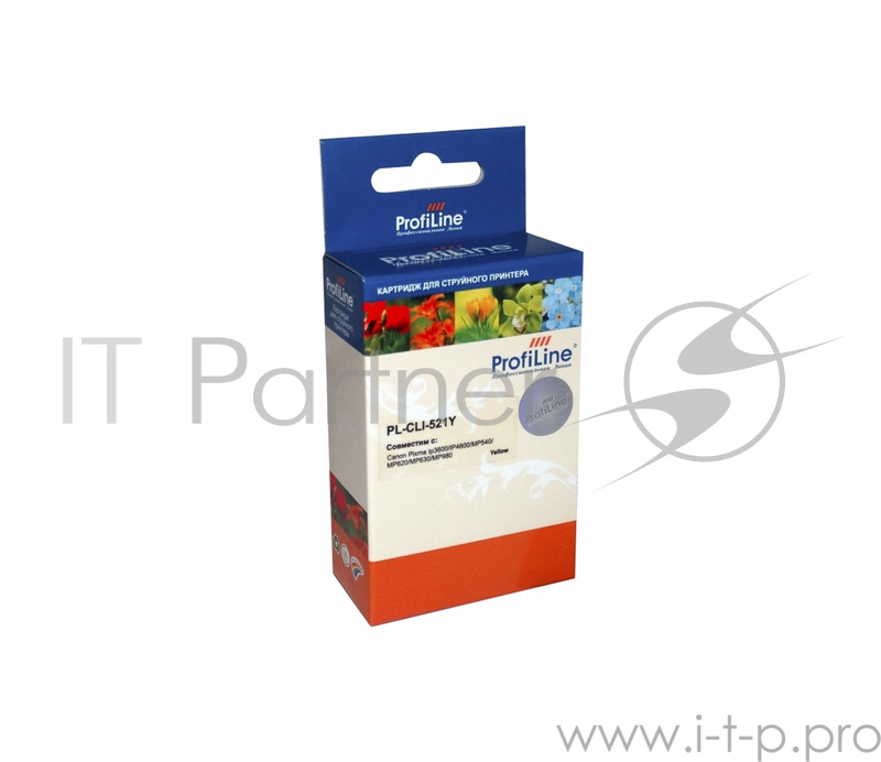 Картридж PL-CLI-521Y для принтеров Canon Pixma IP3600/IP4600/MP540/MP550/MP62 с чипом водн ProfiLine