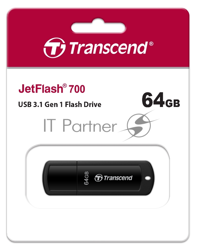 Накопитель USB flash 64ГБ Transcend JetFlash 700 TS64GJF700 (USB3.0)