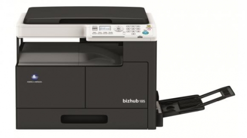 Копировальный аппарат Konica-Minolta bizhub 185 A0XY026 {МФУ 18 стр./мин. (А4), А3, 12 000 стр./мес.GDI контроллер, лоток 250л,тонер 5k.запуск специалистом АСЦ, крышка а,без кабеля в комплекте.}