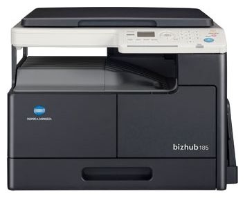 Копировальный аппарат Konica-Minolta bizhub 185 A0XY026 {МФУ 18 стр./мин. (А4), А3, 12 000 стр./мес.GDI контроллер, лоток 250л,тонер 5k.запуск специалистом АСЦ, крышка а,без кабеля в комплекте.}