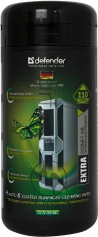 Влажные чистящие салфетки универсальные Defender CLN30100 (туба 110шт.)