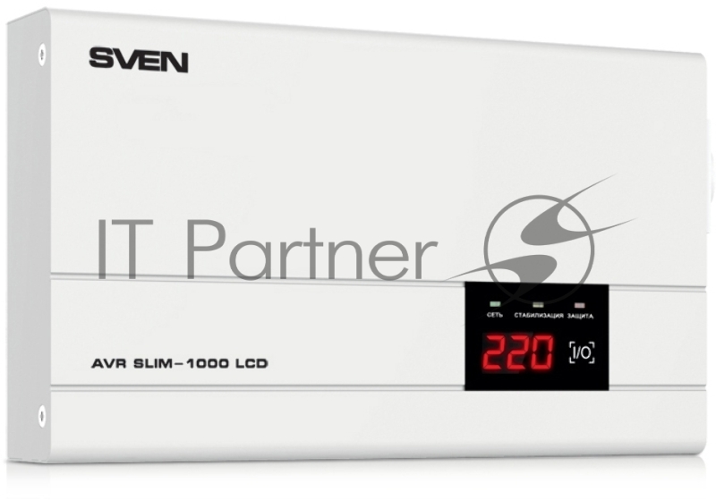 Стабилизатор напряжения SVEN AVR SLIM-1000 LCD