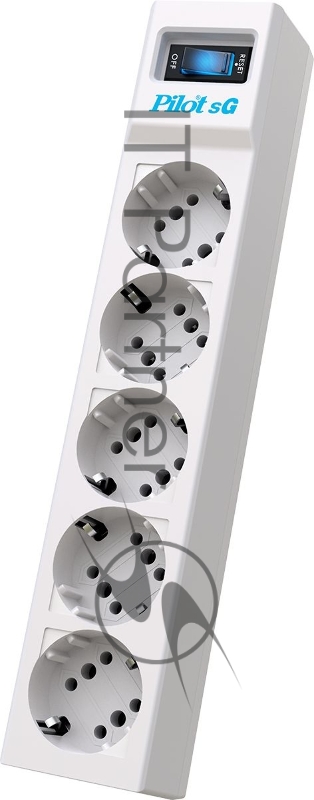 Сетевой фильтр Pilot SG 4x8 10м (4 розетки) белый (коробка)