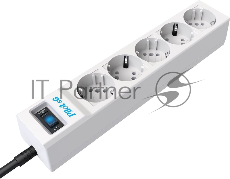 Сетевой фильтр Pilot SG 4x8 10м (4 розетки) белый (коробка)