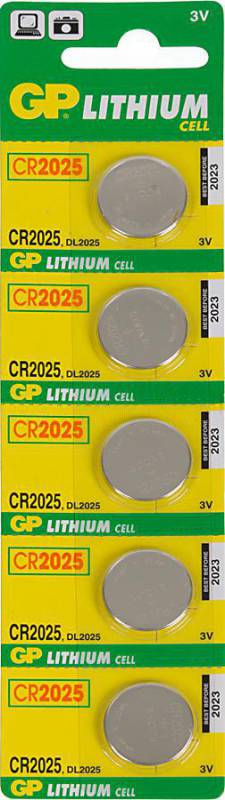 Батарея литиевая GP Lithium CR2025 (5шт)