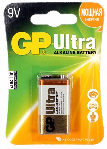 Батарея GP Ultra Alkaline 1604AU 6LR61 Крона (1шт)