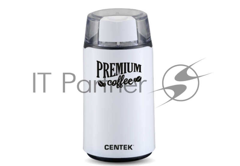 Кофемолка Centek CT-1360 White (белый) 250Вт, 45 г, 5 ЧАШЕК АРОМАТНОГО КОФЕ, прозрачная крышка