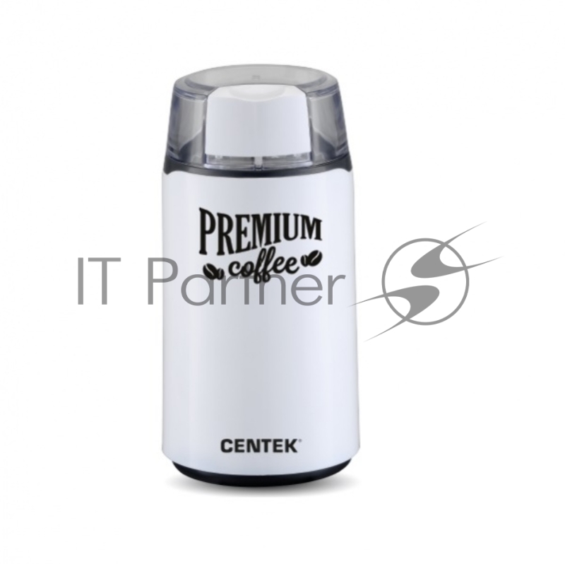 Кофемолка Centek CT-1360 White (белый) 250Вт, 45 г, 5 ЧАШЕК АРОМАТНОГО КОФЕ, прозрачная крышка
