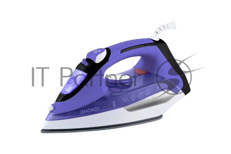 Утюг ENERGY EN-314 фиолетовый (2000Вт, пар, спрей, пар. удар, керм. подошва, самоочистка)
