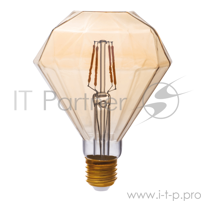 Лампа светодиодная Hiper THOMSON LED DECO FILAMENT DIAMOND 4W 480Lm E27 95135 1800K GOLD