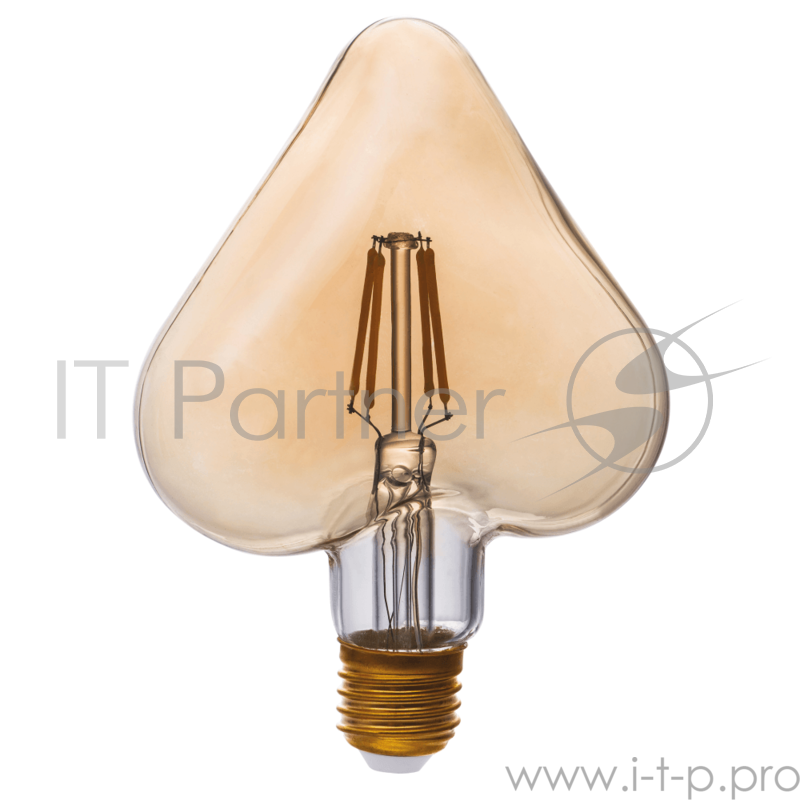 Лампа светодиодная Hiper THOMSON LED DECO FILAMENT HEART 4W 480Lm E27 125160 1800K GOLD