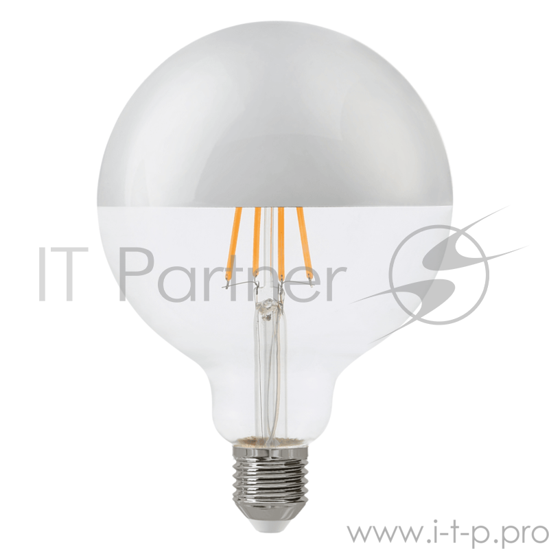 Лампа светодиодная Hiper THOMSON LED FILAMENT G125 7W 750Lm Е27 4500K silver