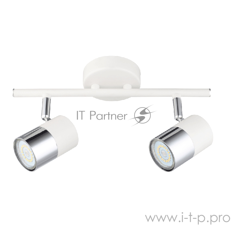 Светильник Hiper Светильник встраиваемый Белый + Хром H078-2 Поворотный, мощность ламп до 50Вт Размер 39х11х13