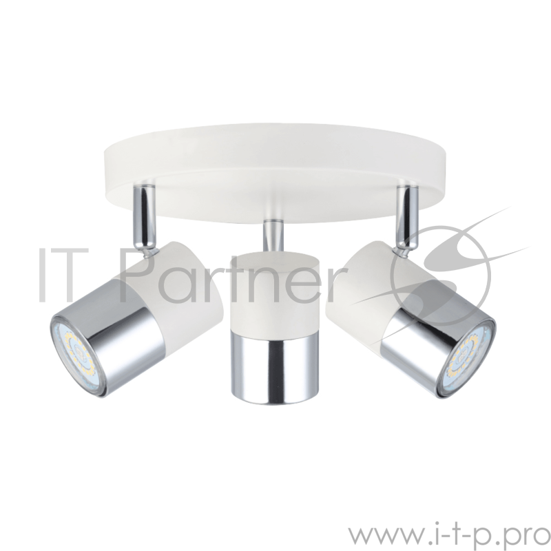 Светильник Hiper Светильник встраиваемый Белый + Хром H078-3 Поворотный, мощность ламп до 50Вт Размер 33х33