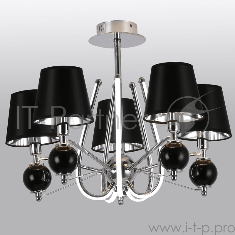 Светильник Hiper Люстра HIPER H809-5 5E2760Вт BLACK/CHROME