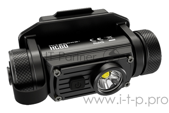 Фонарь налобный Nitecore HC60M черный лам.:светодиод. 18650x1