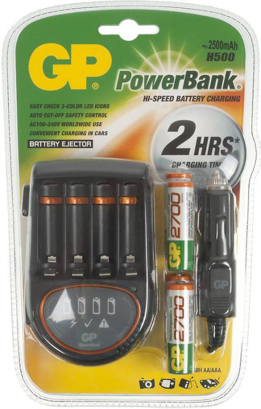 Аккумулятор + зарядное устройство GP PowerBank PB50GS270CA AA NiMH 2700mAh (4шт)