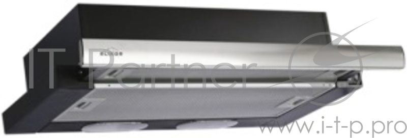 Вытяжка встраиваемая Elikor Интегра 60П-400-В2Л черный/нержавеющая сталь управление: кнопочное (1 мотор)