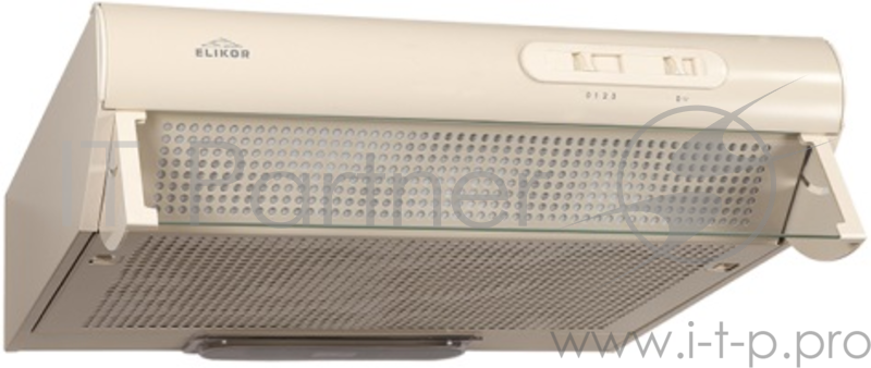 Вытяжка козырьковая Elikor Davoline 60П-290-П3Л кремовый управление: ползунковое (1 мотор)