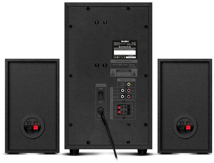 Колонки SVEN AC MS-2250, черный (80Вт, FM-тюнер, USB/SD, дисплей, ПДУ, Bluetooth)