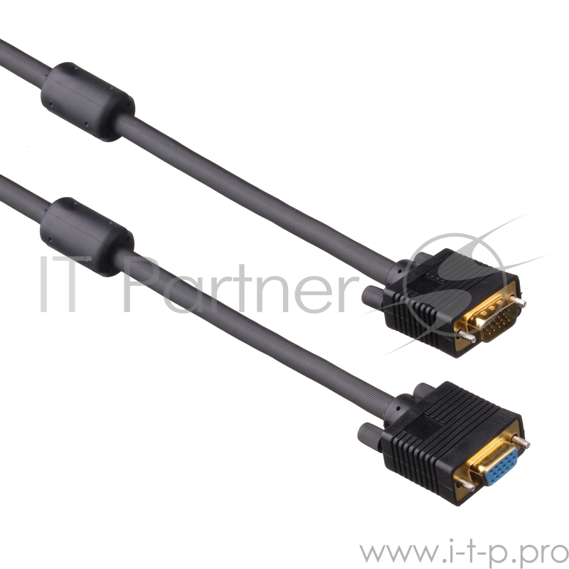 Кабель Exegate EX138951RUS Удлинитель монитор - SVGA card (15M -15F) 1.8м 2 фильтра Exegate позол. разъемы, экран