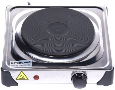 Плита Электрическая Supra HS-110 нержавеющая сталь, 1кВт. (настольная)