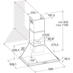 Вытяжка HOTPOINT-ARISTON HHPN 6.5F LM AN черный