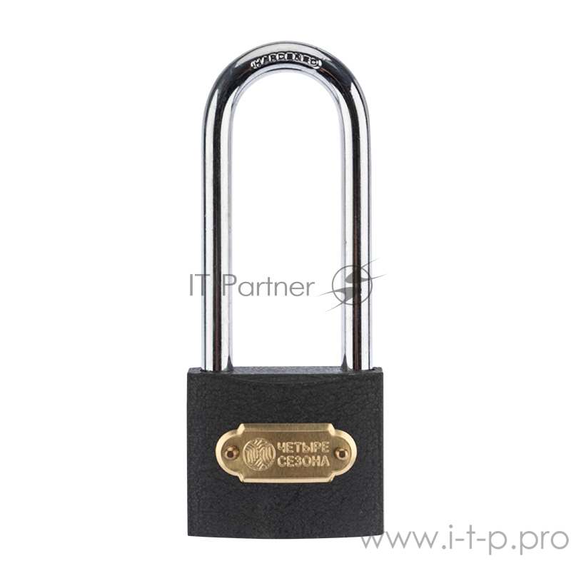 Замок навесной серия «Чугун» 50 мм длинная дужка ЧЕТЫРЕ СЕЗОНА