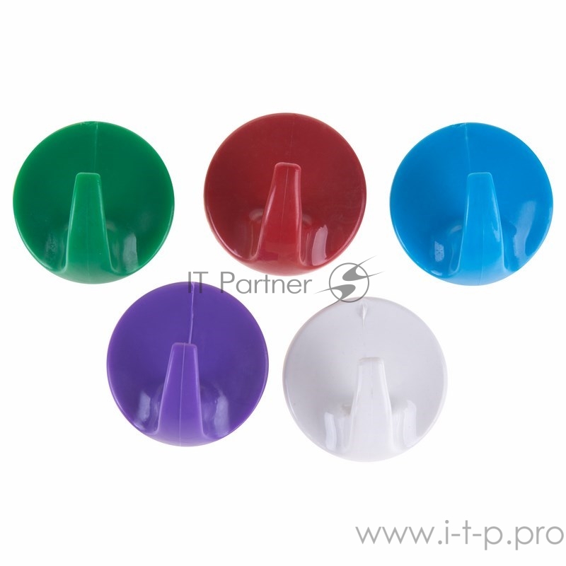 Крючок настенный, круглый-малый, самоклеющийся, 5 шт., PROconnect