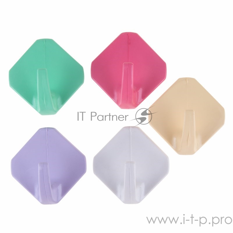Крючок настенный, ромб, самоклеющийся, 5 шт., PROconnect