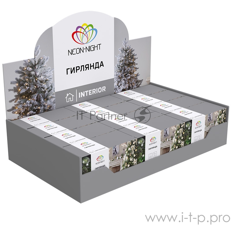 Гирлянда Твинкл Лайт 4 м, прозрачный ПВХ, 25 LED, цвет ТЕПЛЫЙ БЕЛЫЙ