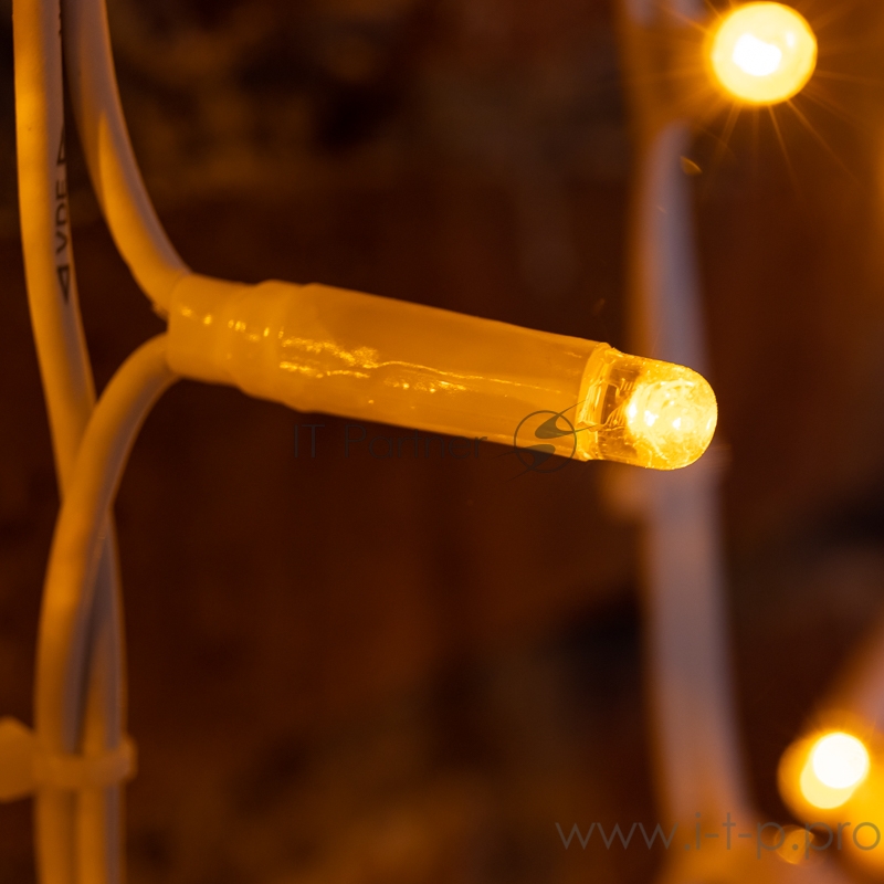 Гирлянда Светодиодный Дождь 2х3м, постоянное свечение, белый провод КАУЧУК, 230 В, диоды ЖЁЛТЫЕ, 760 LED